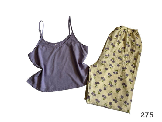 Pijama estampado tulipanes