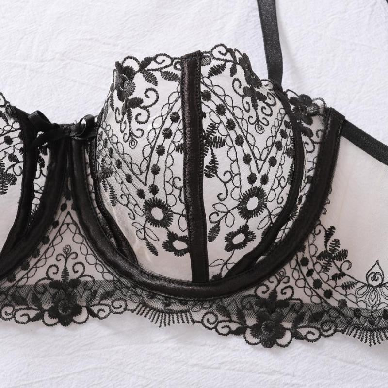 Coordinado media copa bordado