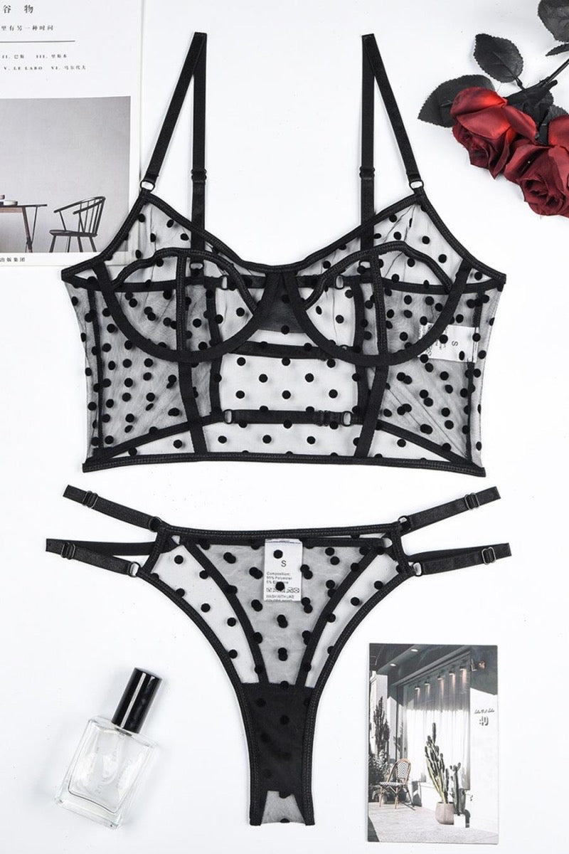 Coordinado estampado lunares