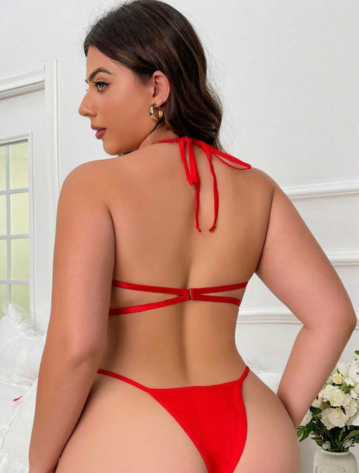 Coordinado con moños y abertura