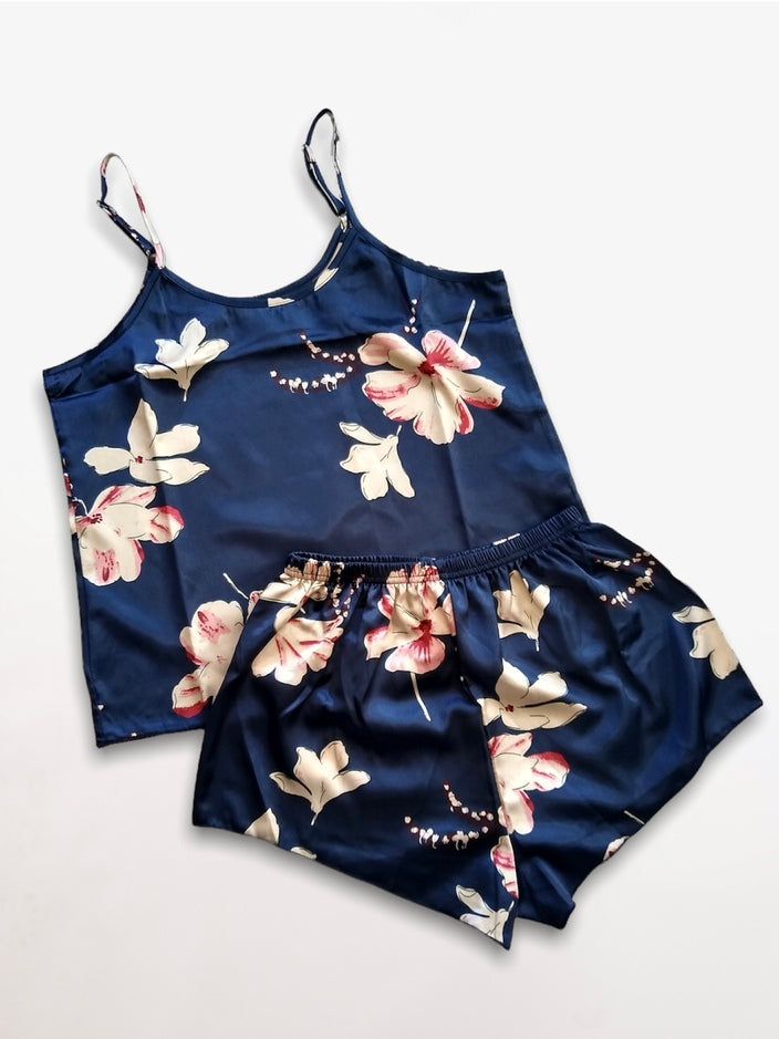 Pijama con estampado de flores