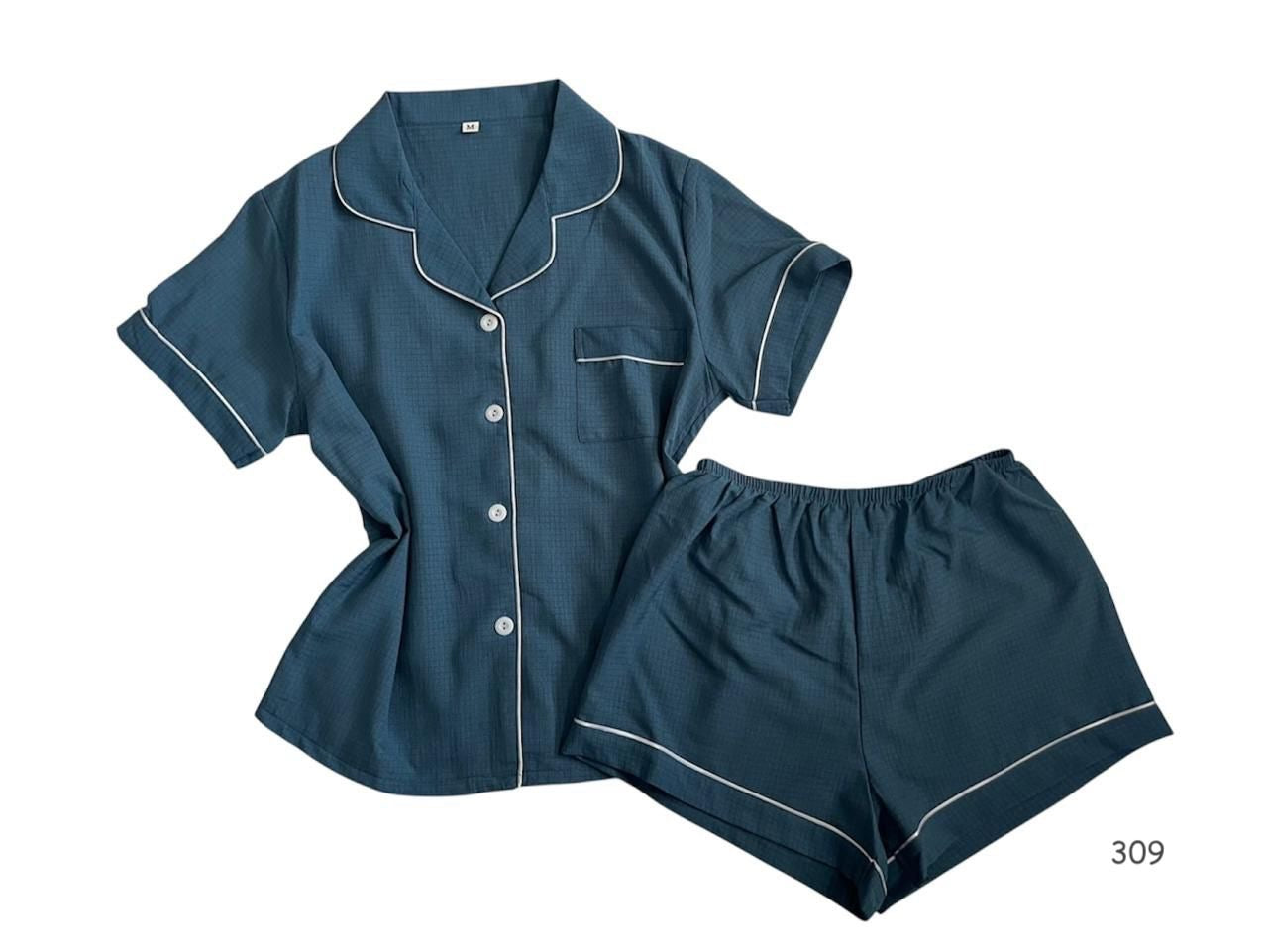 Pijama de short y camisa