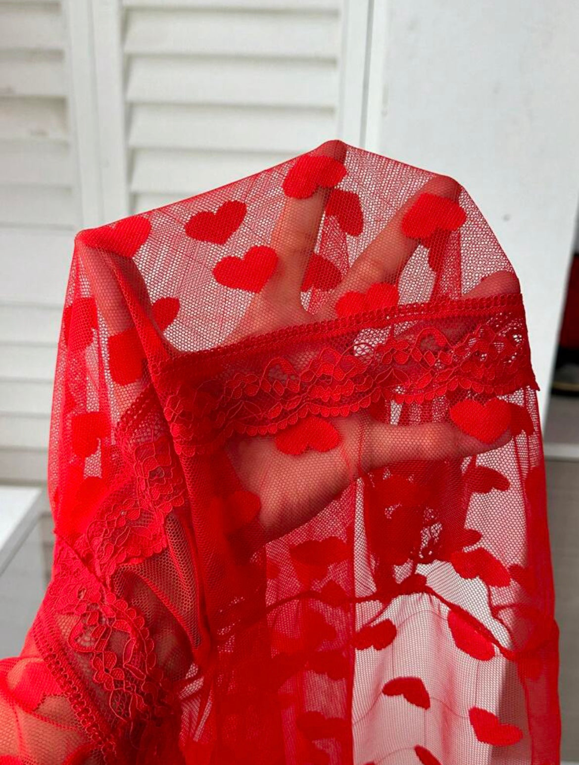 Baby doll estampado corazones con encaje