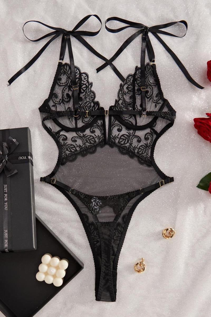 Body con escote en V y espalda descubierta