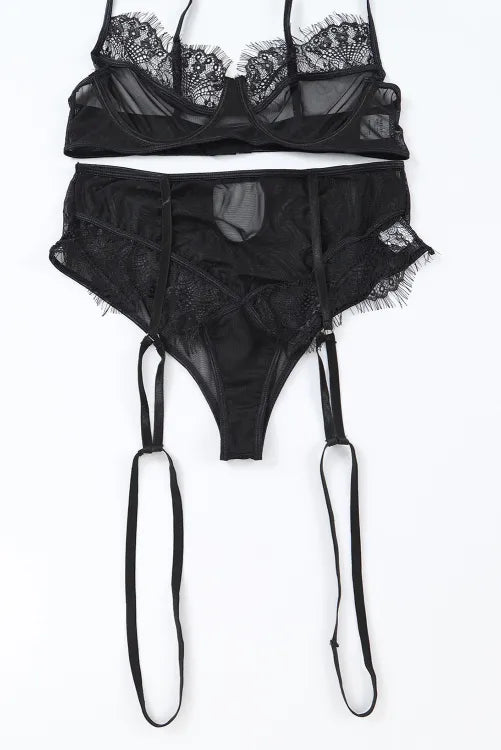 Coordinado con liguero unido a la pantie