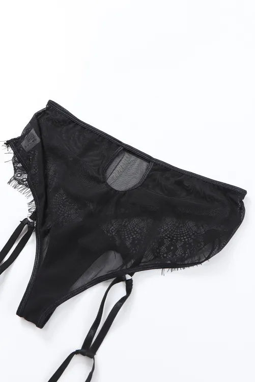 Coordinado con liguero unido a la pantie