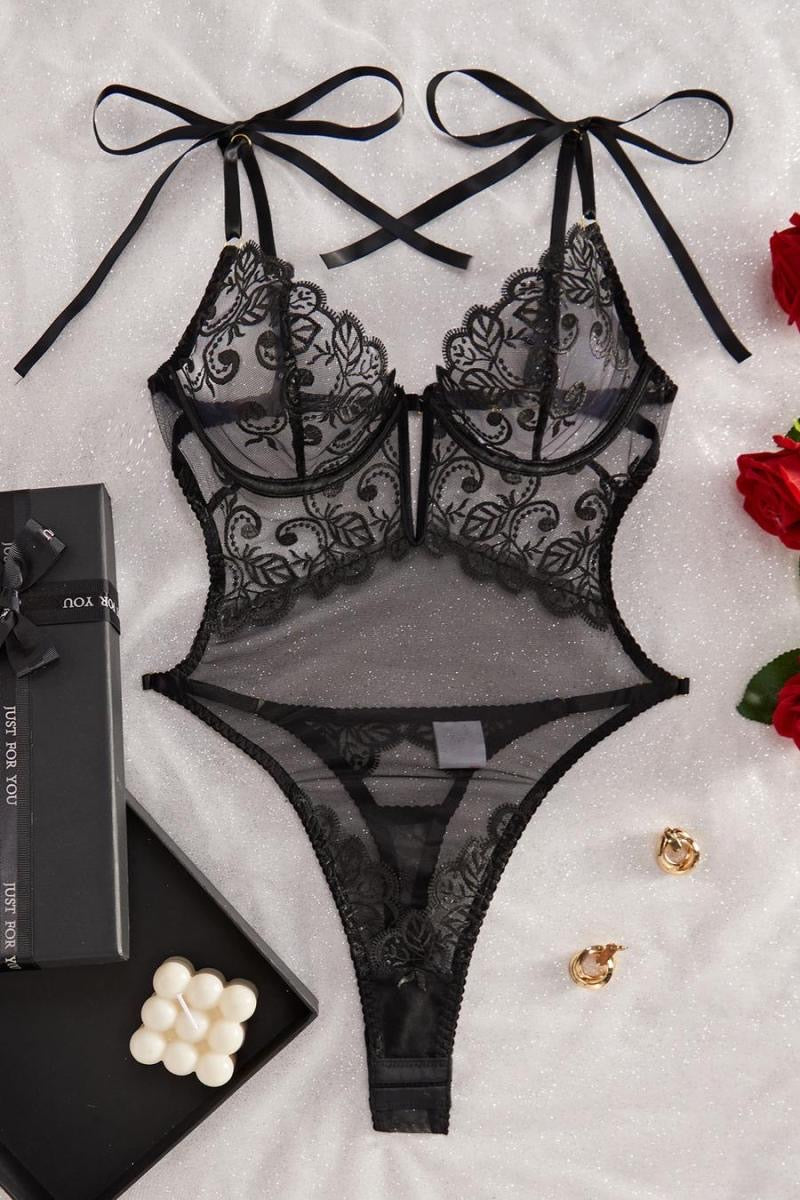 Body con escote en V y espalda descubierta