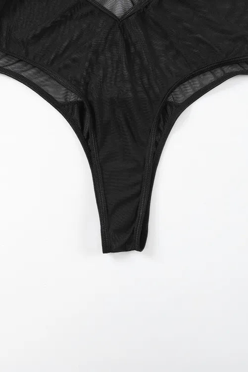 Body con liguero y tiras en la espalda