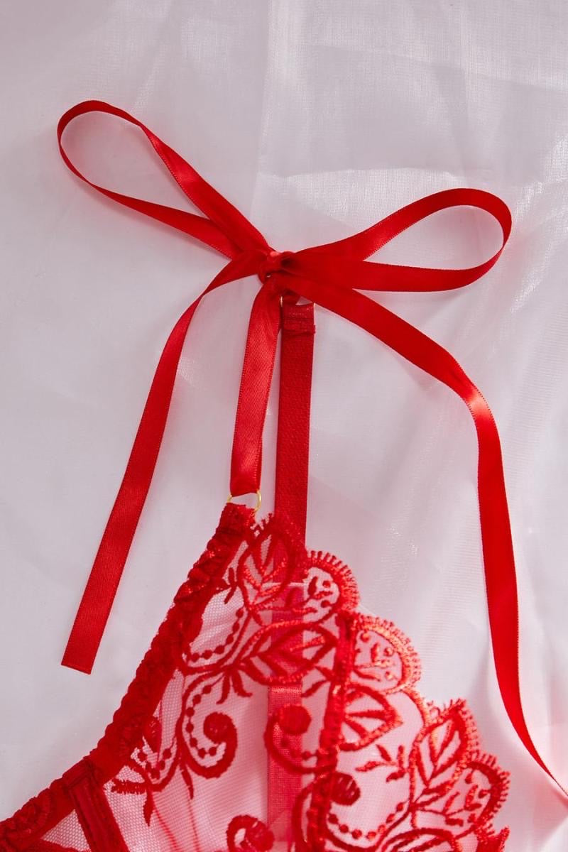 Body con escote en V y espalda descubierta