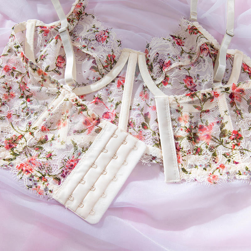 Coordinado floral peto ancho