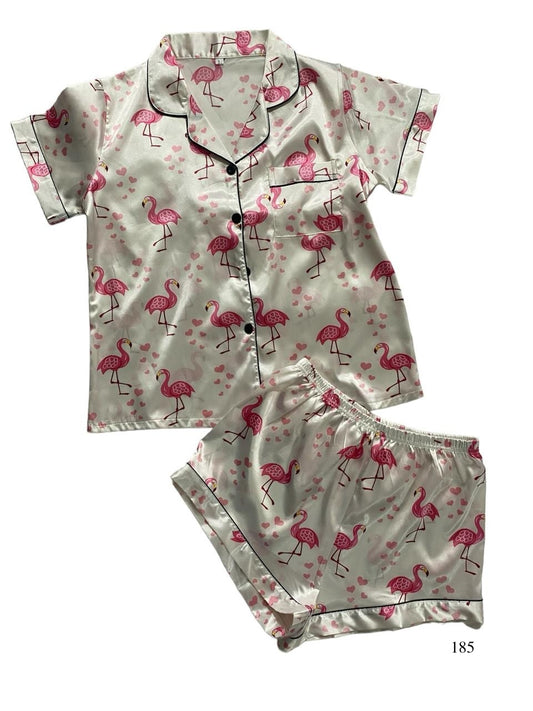 Pijama estampado flamingos