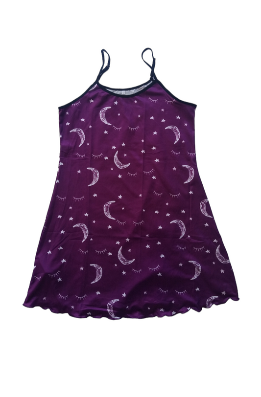 Pijama de vestido con diseño de lunas