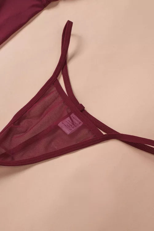 Babydoll con varilla y tanga
