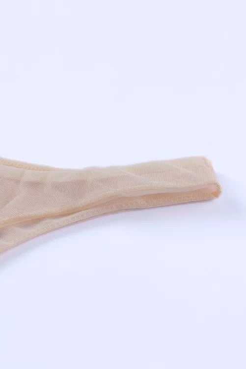 Coordinado con liguero y dos panties