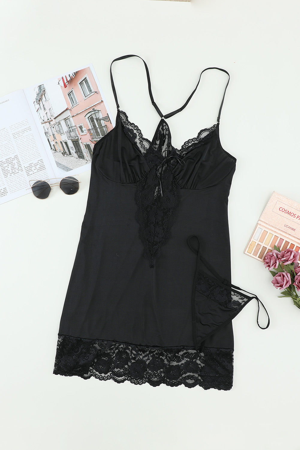 Babydoll tipo vestido con encaje XL