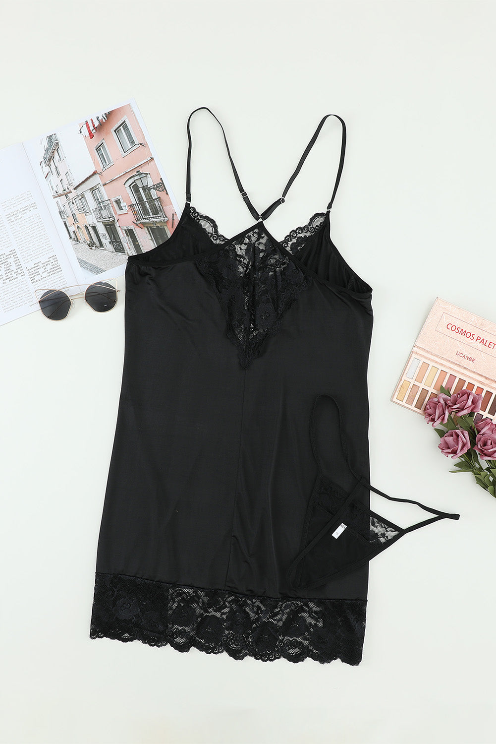 Babydoll tipo vestido con encaje XL