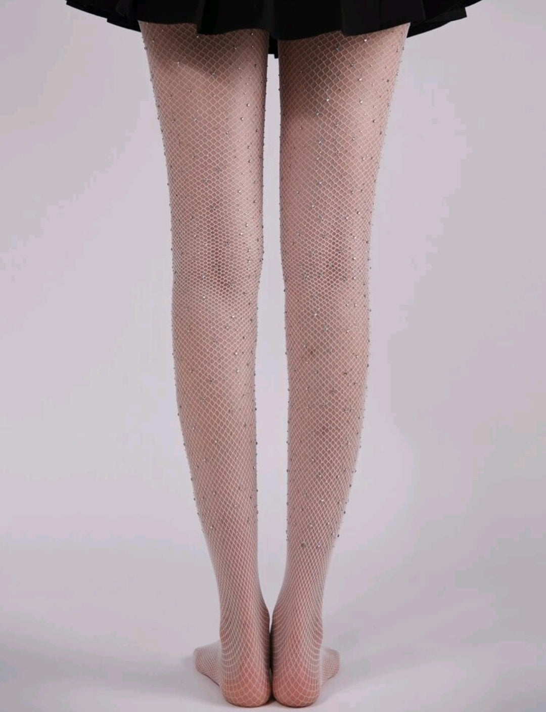 Pantie medias de red con brillos