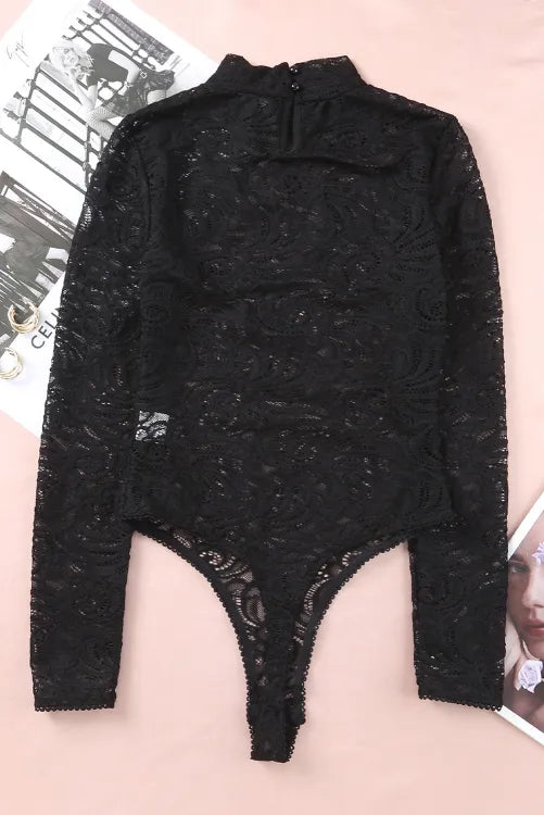 Body de encaje manga larga