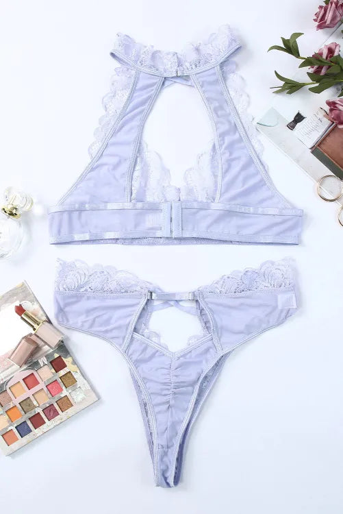 Coordinado halter de encaje